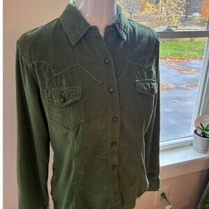 RARE! Vintage Arizona Corduroy Western Button Down Shirt